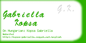 gabriella kopsa business card